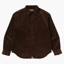 Bape One Point Corduroy L/S Shirt Brown
