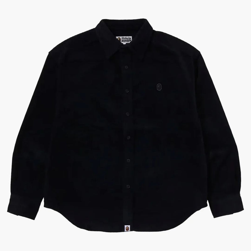 Bape One Point Corduroy L/S Shirt Charcoal