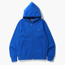 Bape One Point Full Zip Hoodie Blue