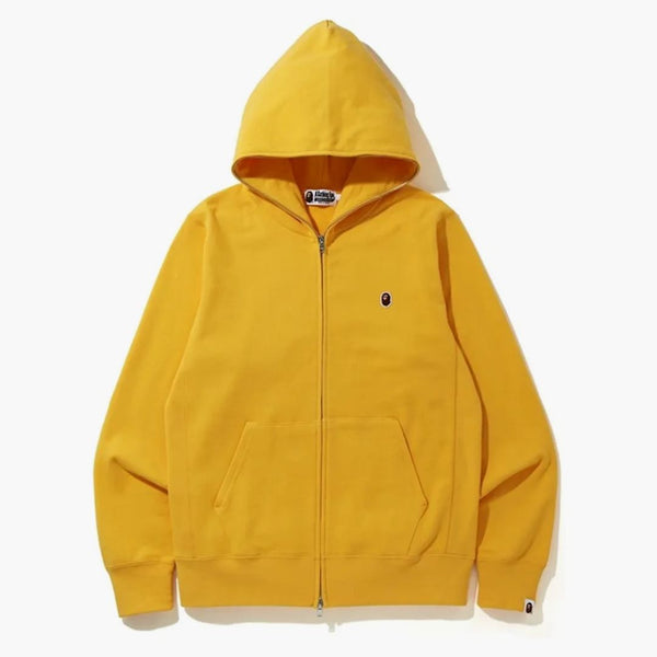 Bape One Point Full Zip Hoodie Yellow