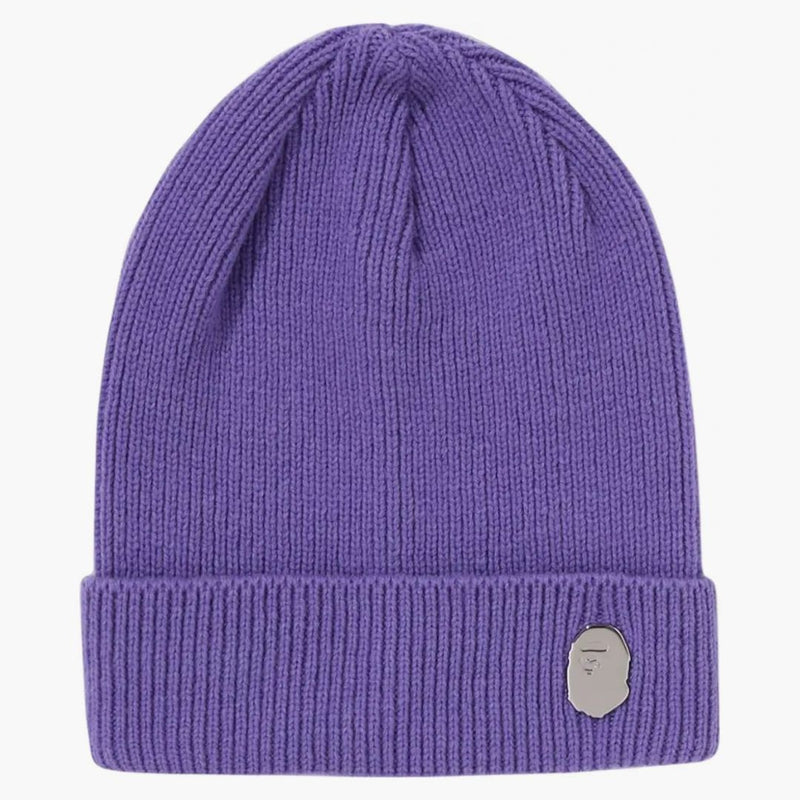 Bape One Point Knit Cap (FW24) Purple
