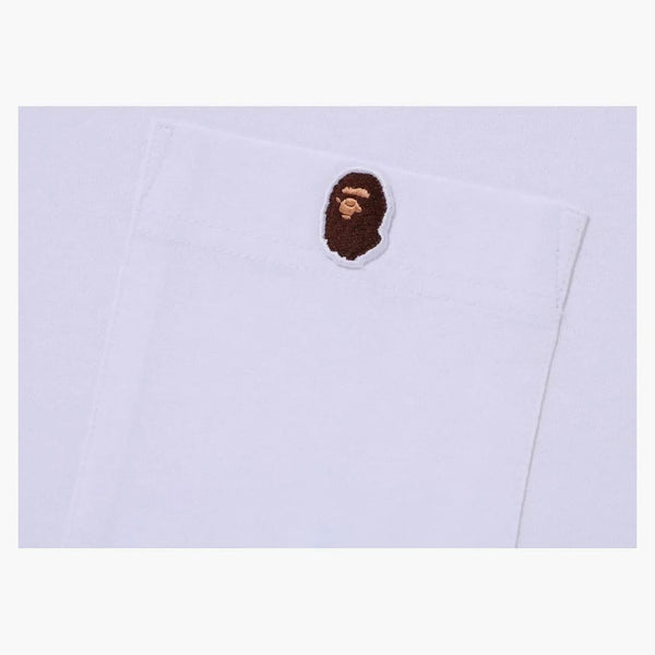 Bape a tasca un punto tee bianco