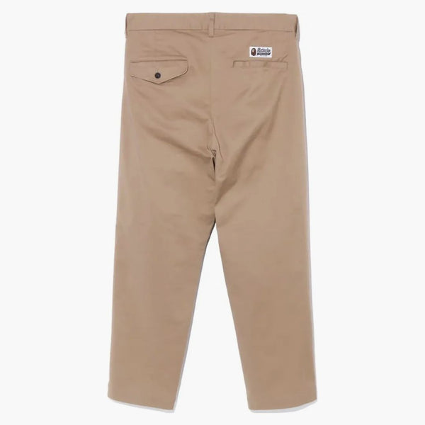 BAPE un punct relaxat Fit chino pantaloni bej