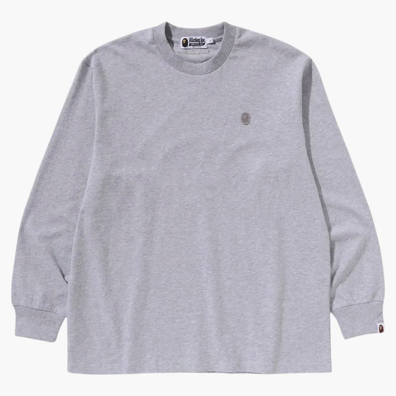 Bape jeden bod uvolněný fit l/s čaj šedý
