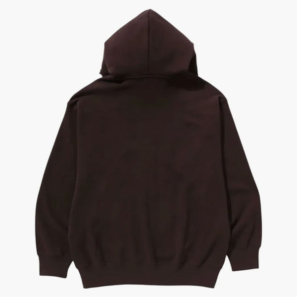 Bape jeden bod uvolněný fit zip mikina hnědá