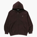 BAPE ONE Point Relaxed Fit Zip Hoodie Brown Brown