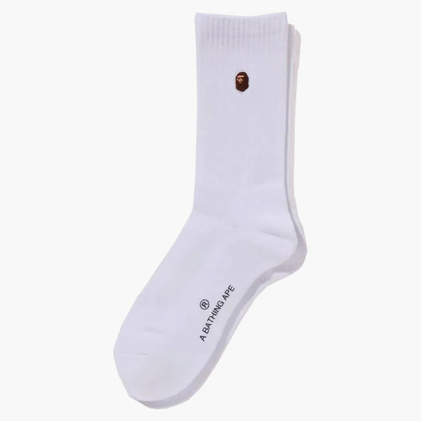 Bape un punto calzini bianchi