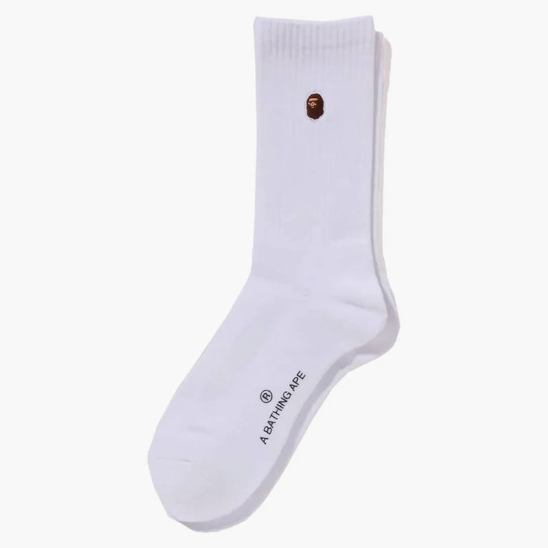 Bape un punto calzini bianchi