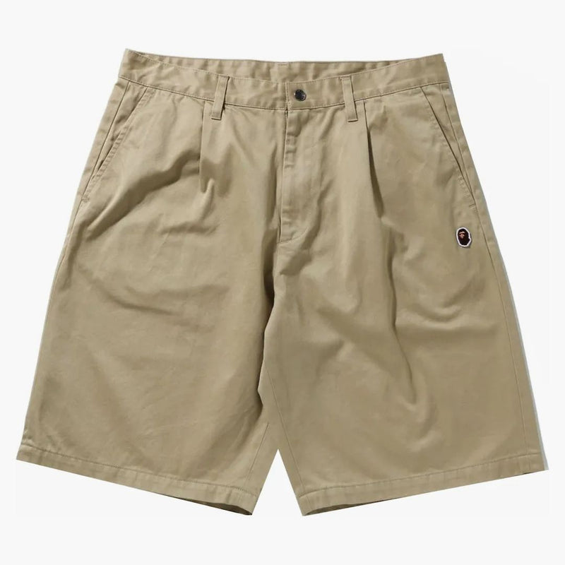 BAPE ONE POINT WID FIT CHINO SHORTS BEIGE