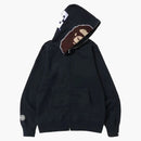Bape Overdye 2nd Ape Full Zip Hoodie Black