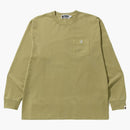 Bape Overdye One Point Pocket Relaxed Fit L/s Tee Beige