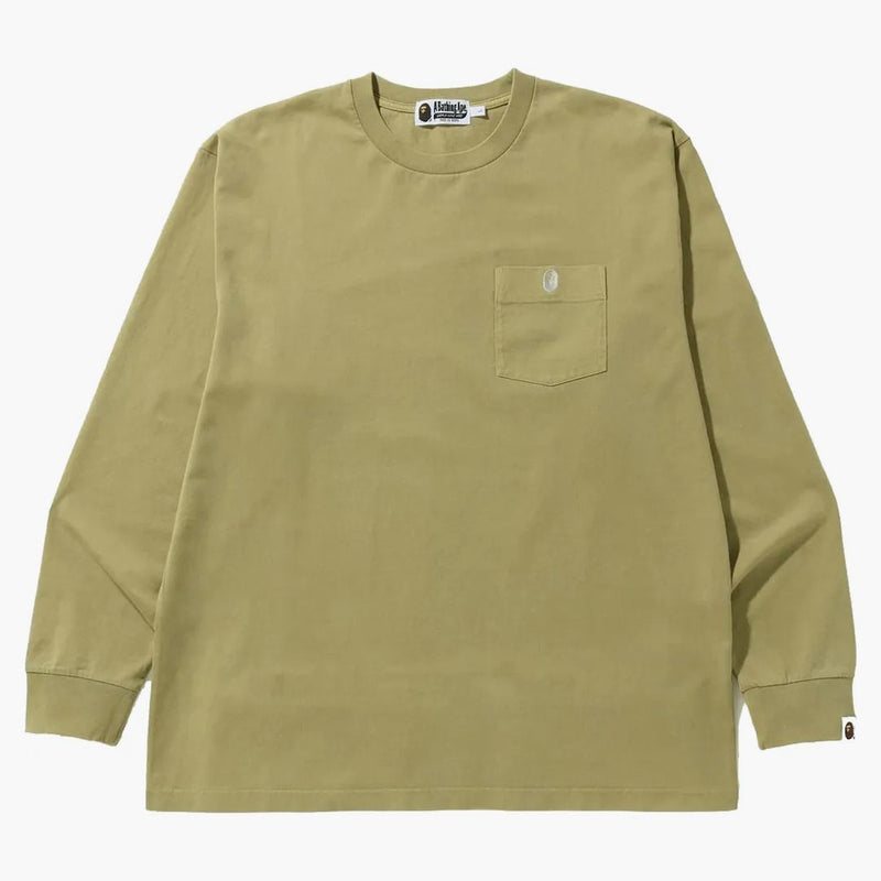 BAPE Overdye One Point Pocket Relaxaded Fit l/S Tea Beige