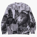 Bape Overprint Relax Fit Crewneck Sweatshirt Black