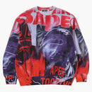Bape Overprint Relax Fit Crewneck Sweatshirt Multi