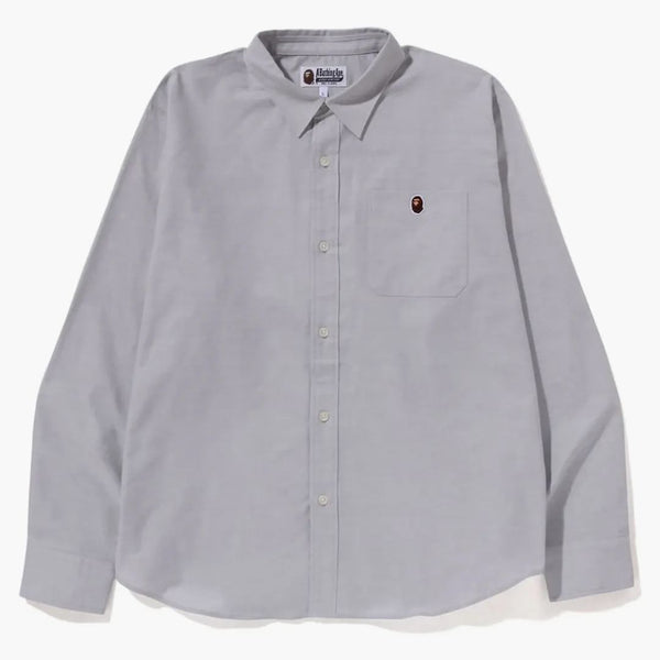 Bape Oxford Relaxed Fit Shirt (SS23) Gray