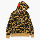 Bape Ponr 1st Camo Shark Full Zip Hoodie Yellow