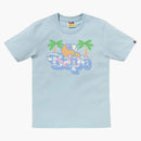 Bape Palm Tree Pattern Milo On Bape Tee Blue