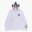 Bape Panda Full Zip Hoodie White