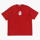 BAPE PIGMENT PRINT APE HEAD RELAWED FIT TEE RED