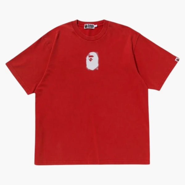 Bape Pigment Print Ape Head Relaxed Fit Tee Red