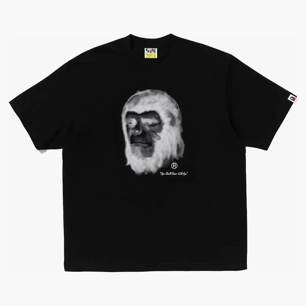 Bape Pixel Comic Ape hlava uvolněná fit tee černá