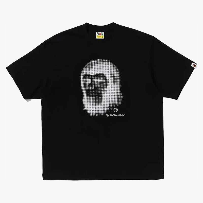 Bape Pixel Comic Ape hlava uvolněná fit tee černá