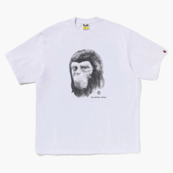 Bape Pixel Comic Ape Head Relaxaded Fit Tee White