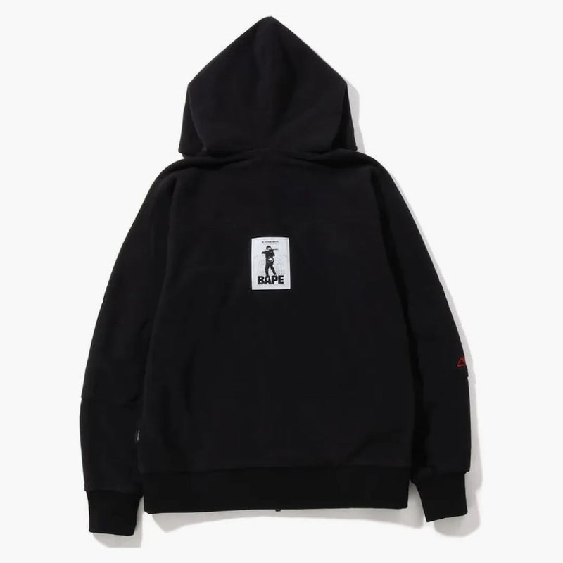 BAPE POLARTECH Wide Fit Full Zip Hoodie Black