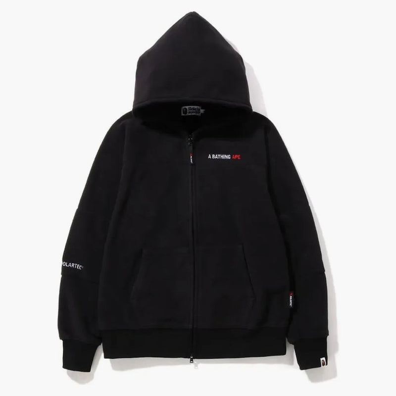 BAPE POLARTECH Wide Fit Full Zip Hoodie Black