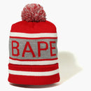 Bape Pom Pom Knit Cap Red