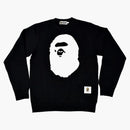 Bape Premium Happy New Year Ape Head Logo Crewneck (SS22) Black