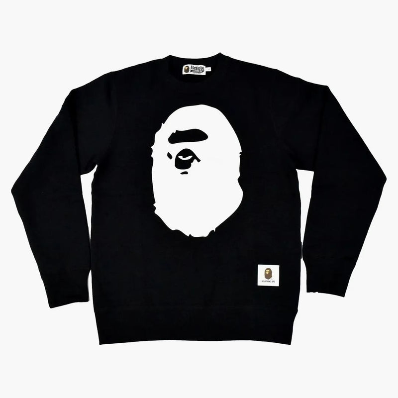 BAPE Premium Happy New Year Ape Head Logo Crewneck (SS22) Black