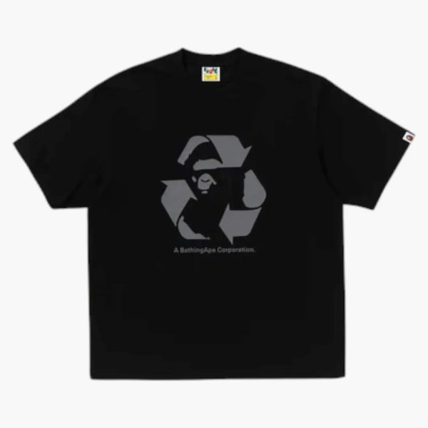BAPE Recycle Motif uvolněný Fit Tea Black
