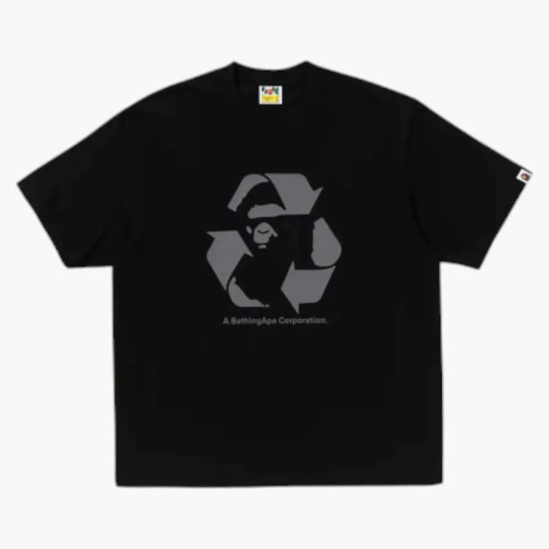 BAPE Recycle Motif uvolněný Fit Tea Black