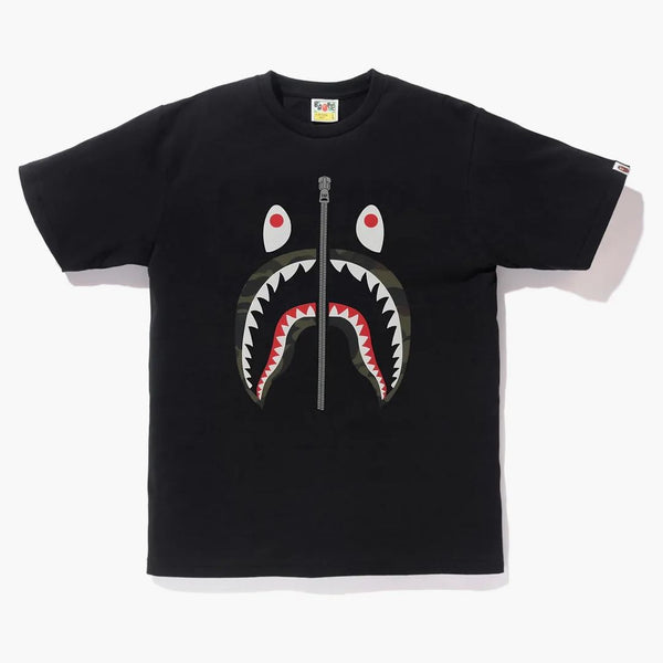 Bape Reflector 1st Camo Shark Té negro/verde