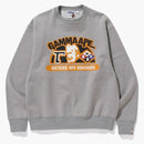 Bape Relaxed Classic Gamma Ape Crewneck Gray