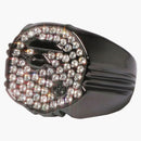 Bape Rhinestone Ape Head Ring Black