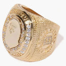 Bape Rhinestone College Ring Gold