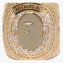 Bape Rhinestone College Ring Gold