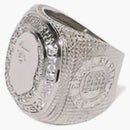 Bape Rhinestone College Ring Silver