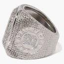 Bape Rhinestone College Ring Silver
