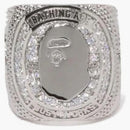 Bape Rhinestone College Ring Silver