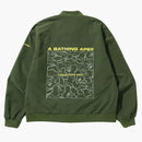 Bape Rip Stop Loose Fit Jacket Olivedrab