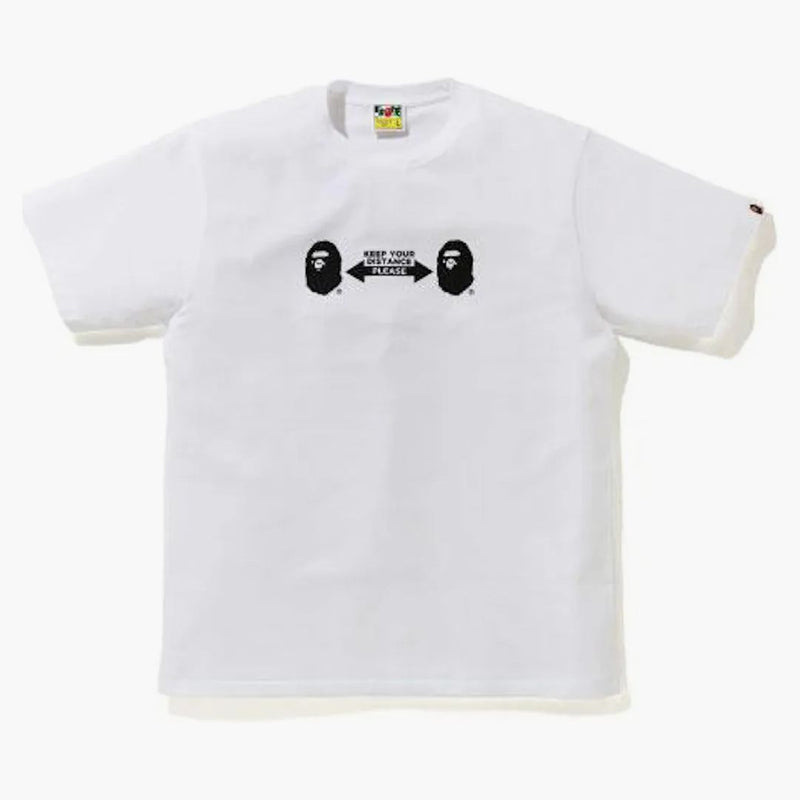 Bape Social Distance Ape Head Tea White White