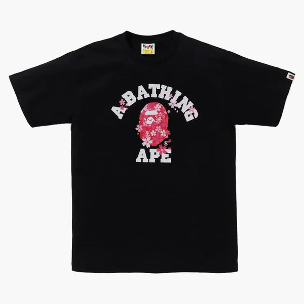 BAPE SAKURA COLLEGE TEA SVART