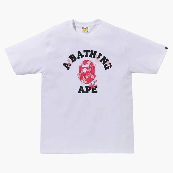 Bape Sakura College Tee White