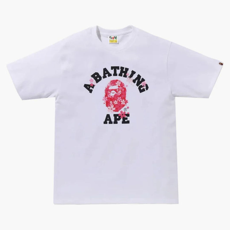 Bape Sakura College Tee White