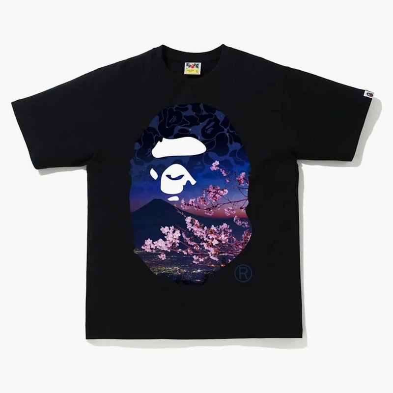 Bape Sakura Photo Ape Head Tea Black