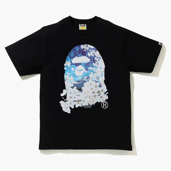 BAPE Sakura Photo Ape Head Tea (SS21) Black