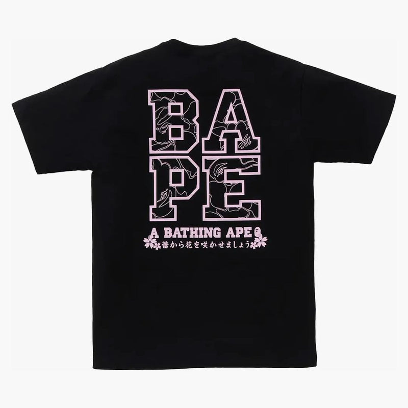 Bape Sakura Photo Ape Head Tea (SS24) Černá